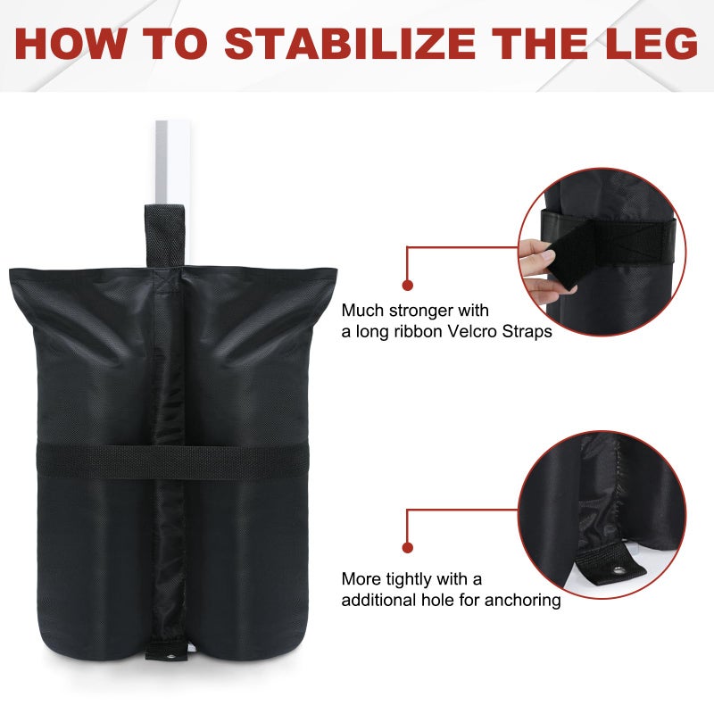 ABCCANOPY Heavy Duty Weight Bags, Black(185lb) - Image 5